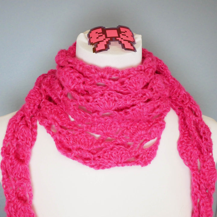 Dreieckstuch im Muschel Lochmuster – Häkelanleitung (digital)