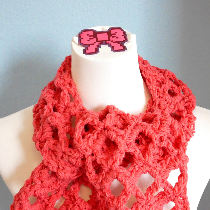 Frühlings Schal im Bogenmuster (Basis 16) – Häkelanleitung (digital)