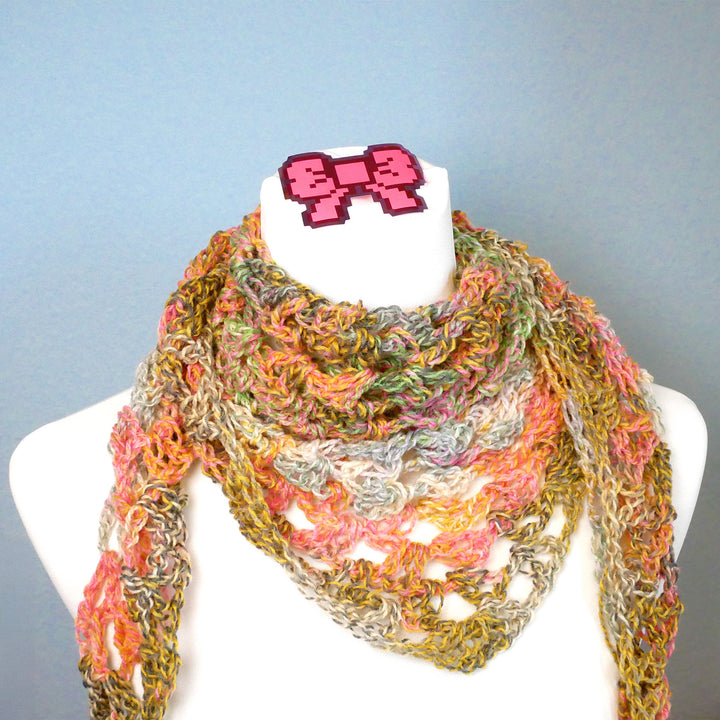 Dreieckstuch im V-Muster (mit Mittelbogen) – Häkelanleitung (digital)