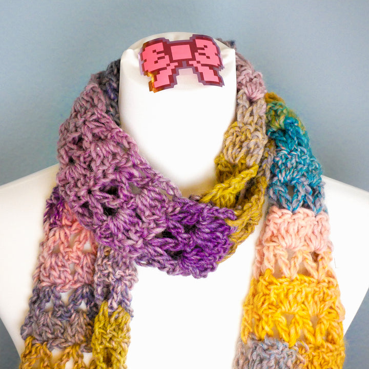 Schal im V-Stäbchen & Granny Style Mix – Häkelanleitung (digital)