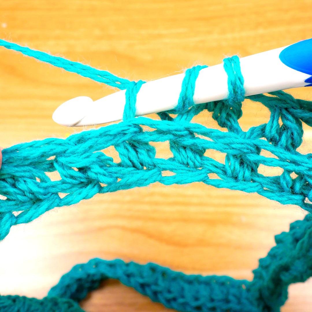 Single Loop im Rippenmuster (in Runden) – Häkelanleitung (digital)